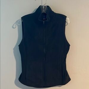 Old Navy Black Fleece Vest with High Collar